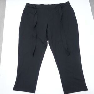 Zac & Rachel Ankle Pants Women's 2X Black Polyester Stretch Tie Waist Classic